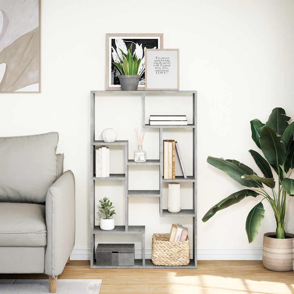 Libreria Grigio Cemento 72x20x120,5 cm in Truciolato | homemem39
