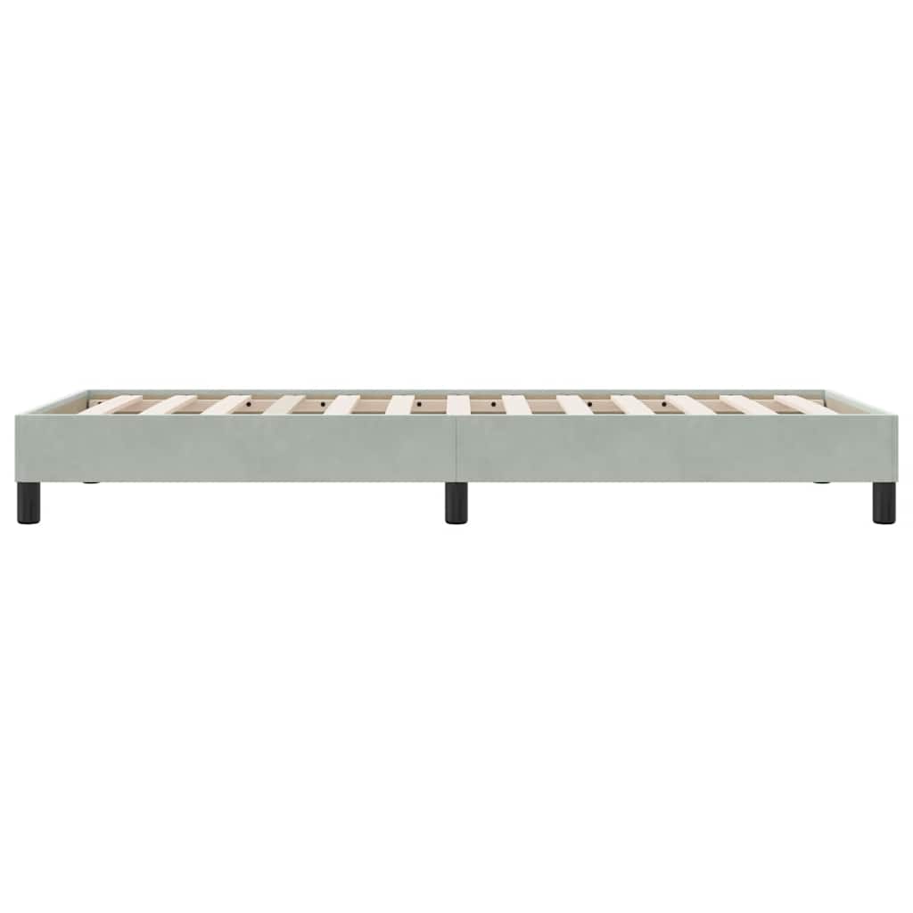 Giroletto senza Materasso Grigio Chiaro 80x210 cm Velluto | homemem39