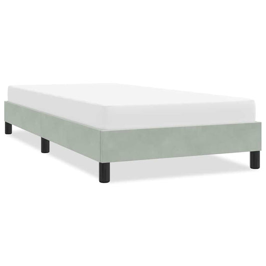 Giroletto senza Materasso Grigio Chiaro 80x210 cm Velluto | homemem39