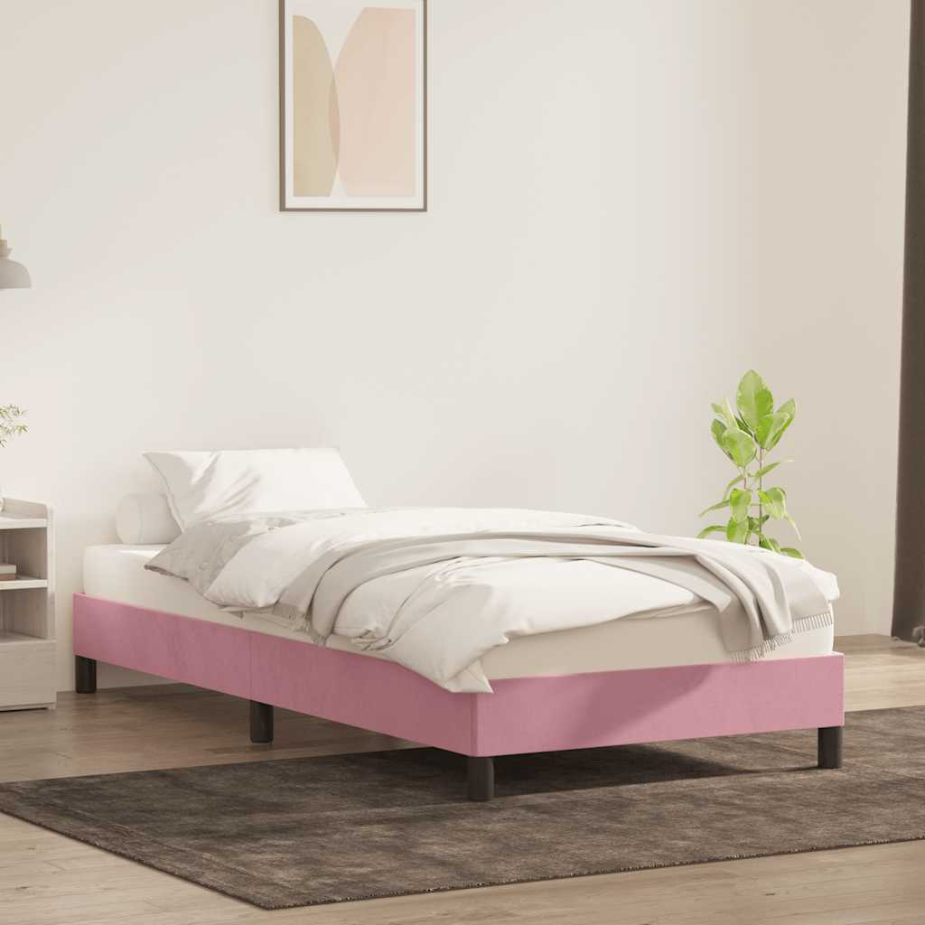 Giroletto senza Materasso Rosa 80x210 cm in Velluto | homemem39