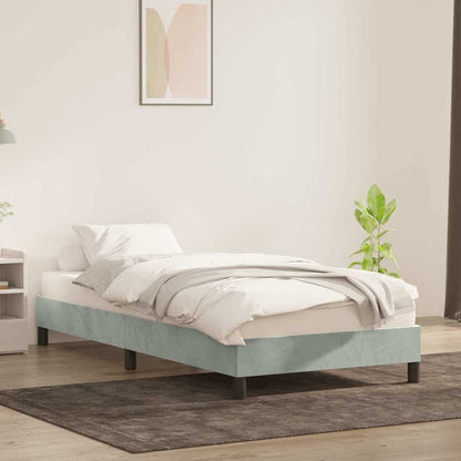 Giroletto senza Materasso Grigio Chiaro 90x210 cm Velluto | homemem39