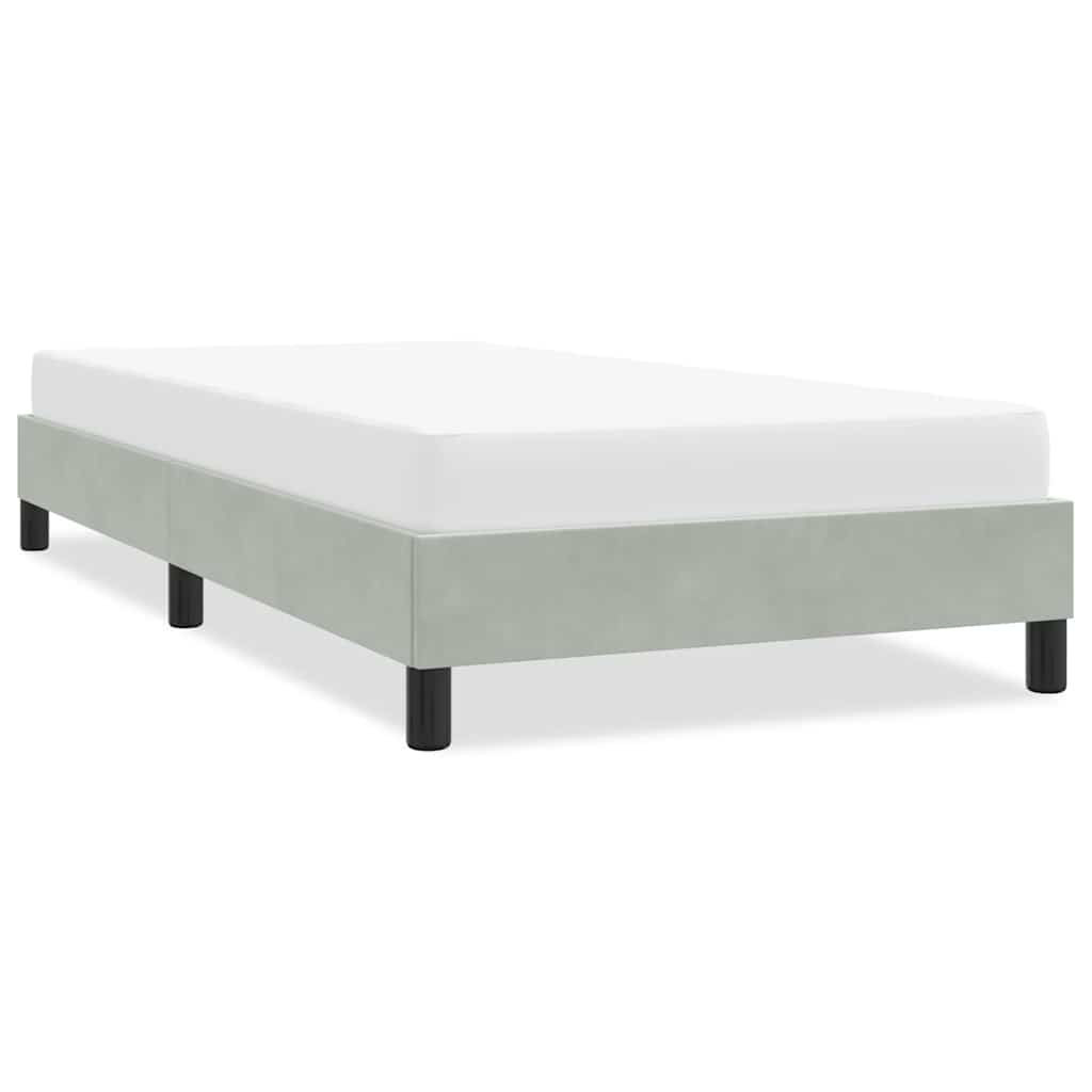 Giroletto senza Materasso Grigio Chiaro 90x210 cm Velluto | homemem39