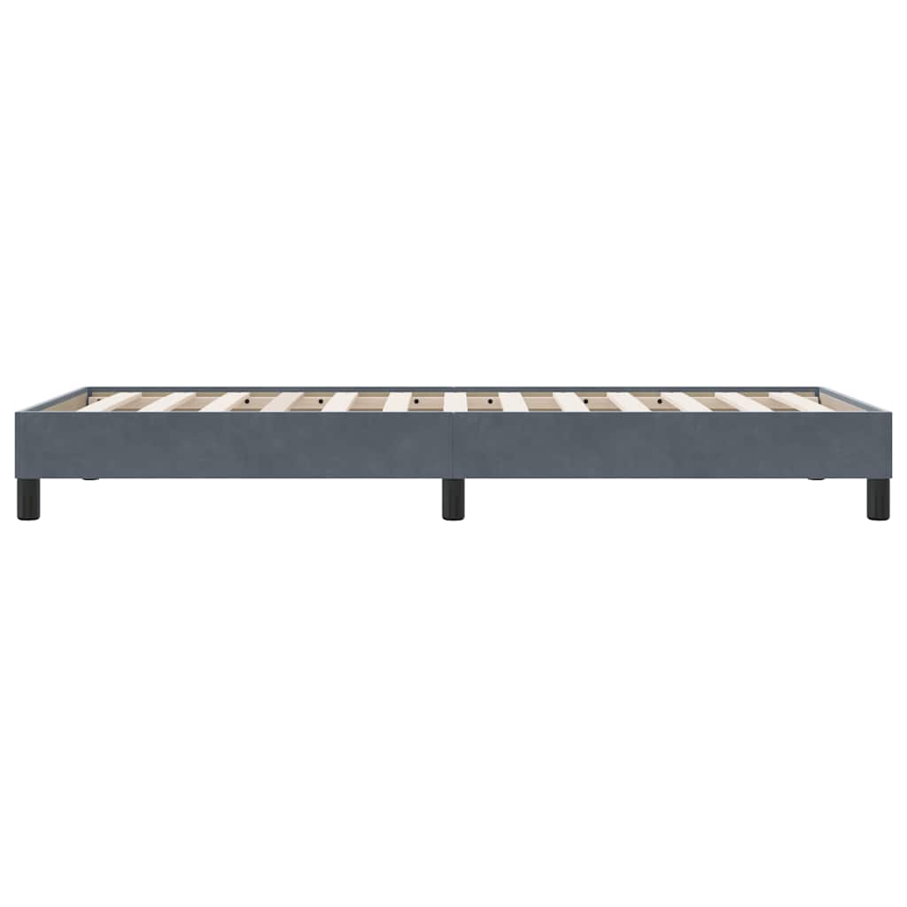 Giroletto senza Materasso Grigio Scuro 90x210 cm Velluto | homemem39