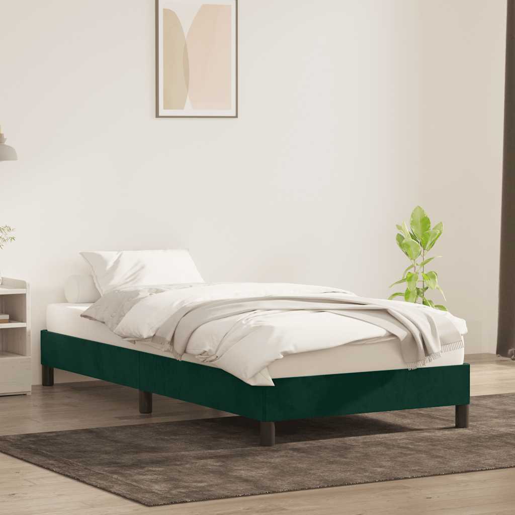 Giroletto senza Materasso Verde Scuro 90x210 cm in Velluto | homemem39