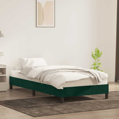 Giroletto senza Materasso Verde Scuro 90x210 cm in Velluto | homemem39