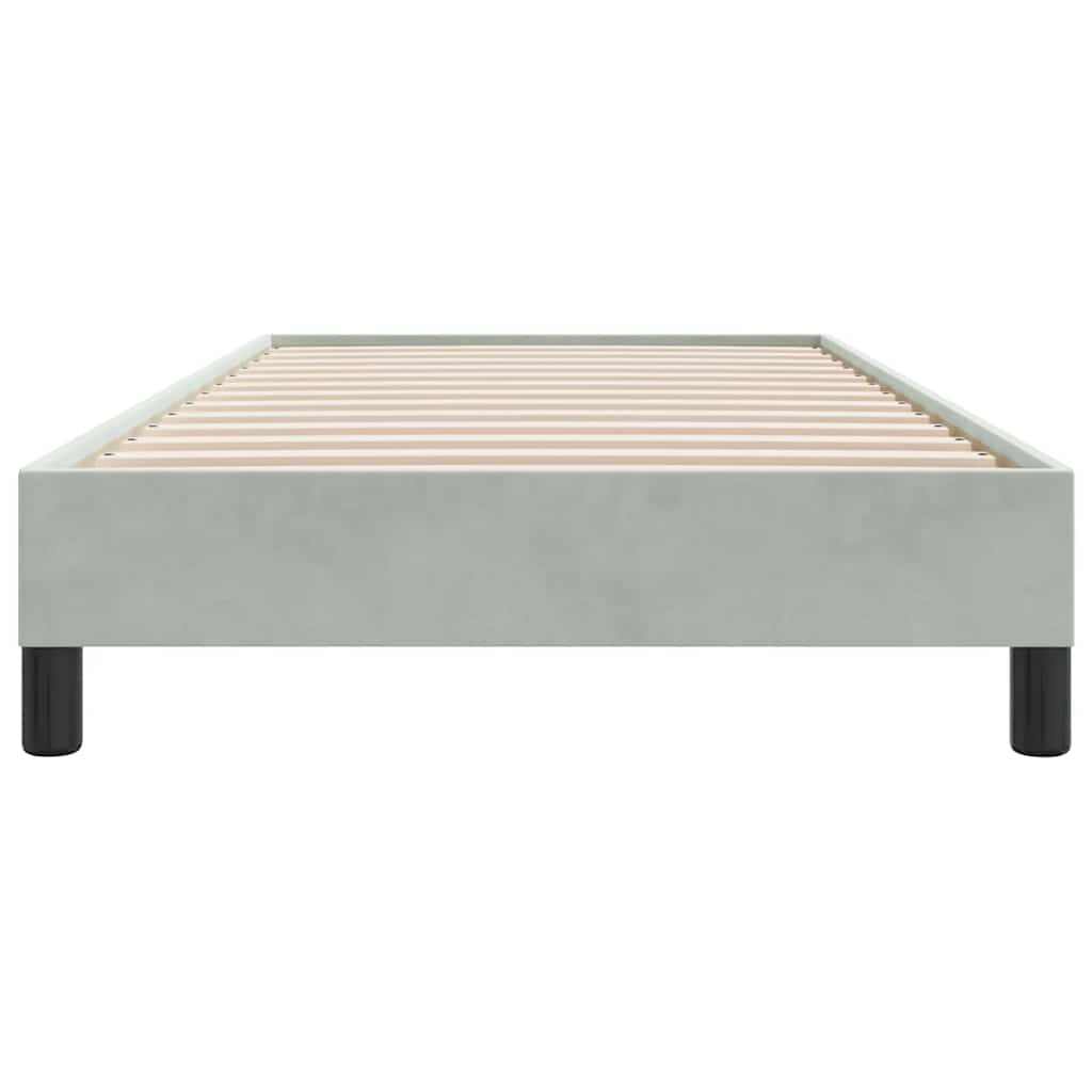 Giroletto senza Materasso Grigio Chiaro 100x210 cm Velluto | homemem39