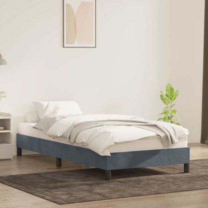 Giroletto senza Materasso Grigio Scuro 100x210 cm Velluto | homemem39