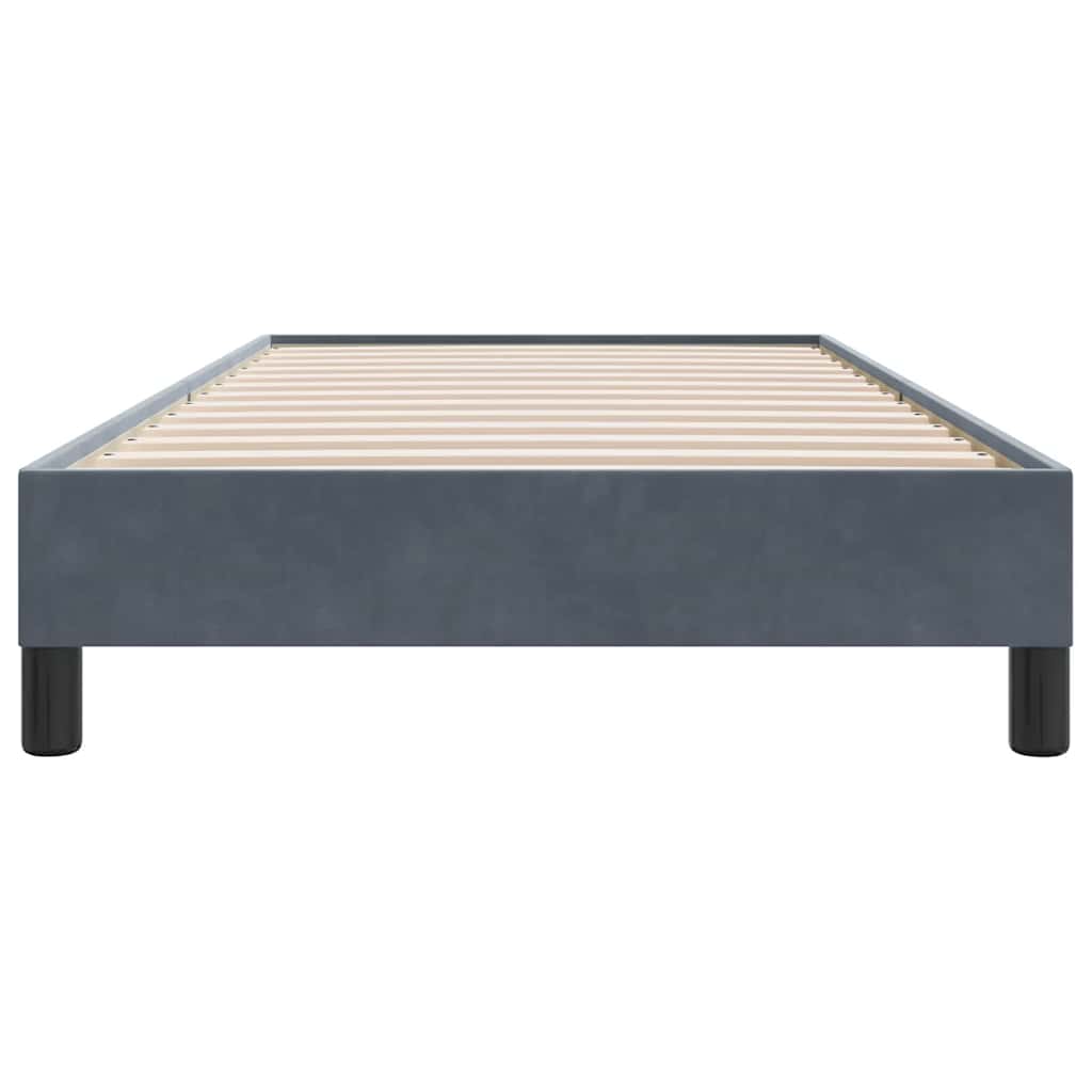 Giroletto senza Materasso Grigio Scuro 100x210 cm Velluto | homemem39
