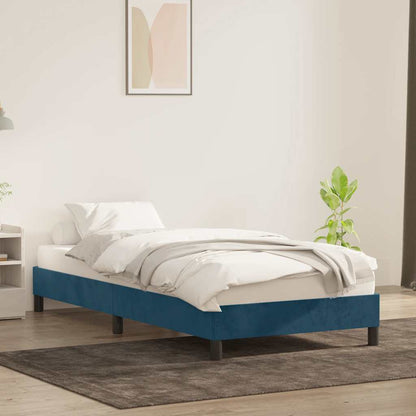 Giroletto senza Materasso Blu Scuro 100x210 cm in Velluto | homemem39