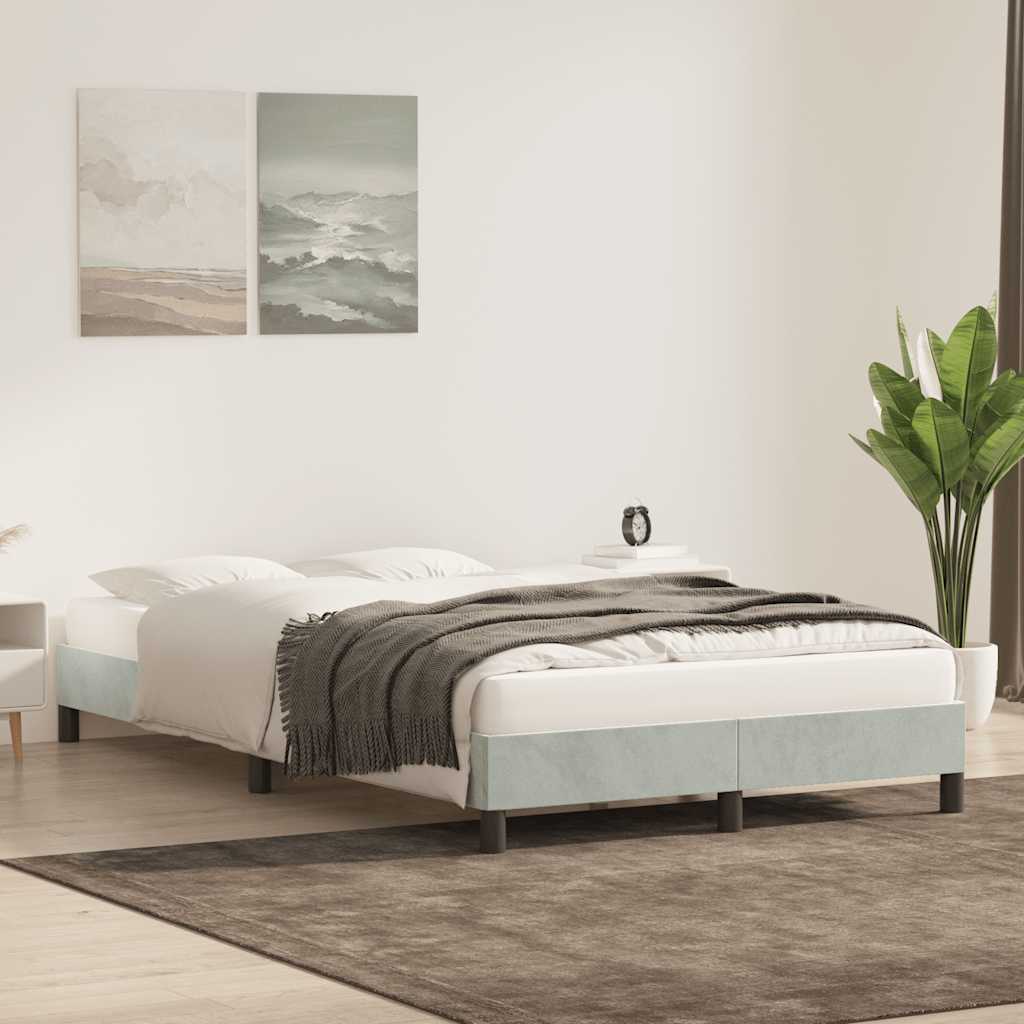 Giroletto senza Materasso Grigio Chiaro 120x210 cm Velluto | homemem39