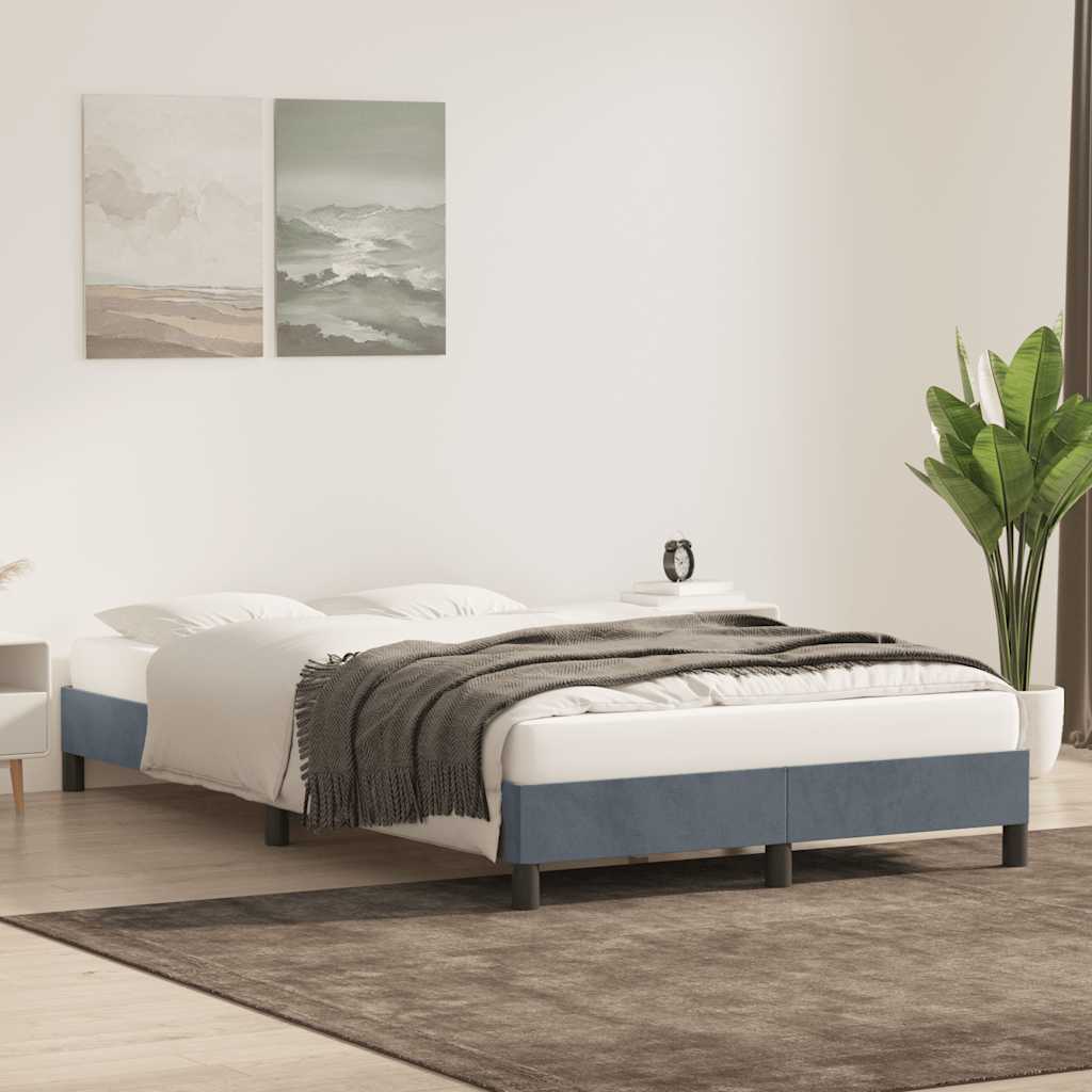 Giroletto senza Materasso Grigio Scuro 120x210 cm Velluto | homemem39