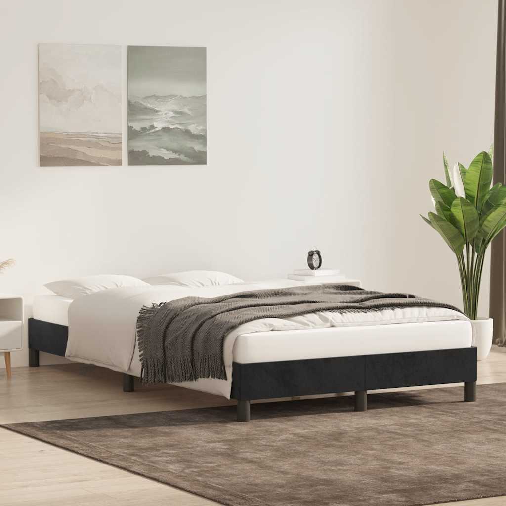 Giroletto senza Materasso Nero 120x210 cm Velluto | homemem39