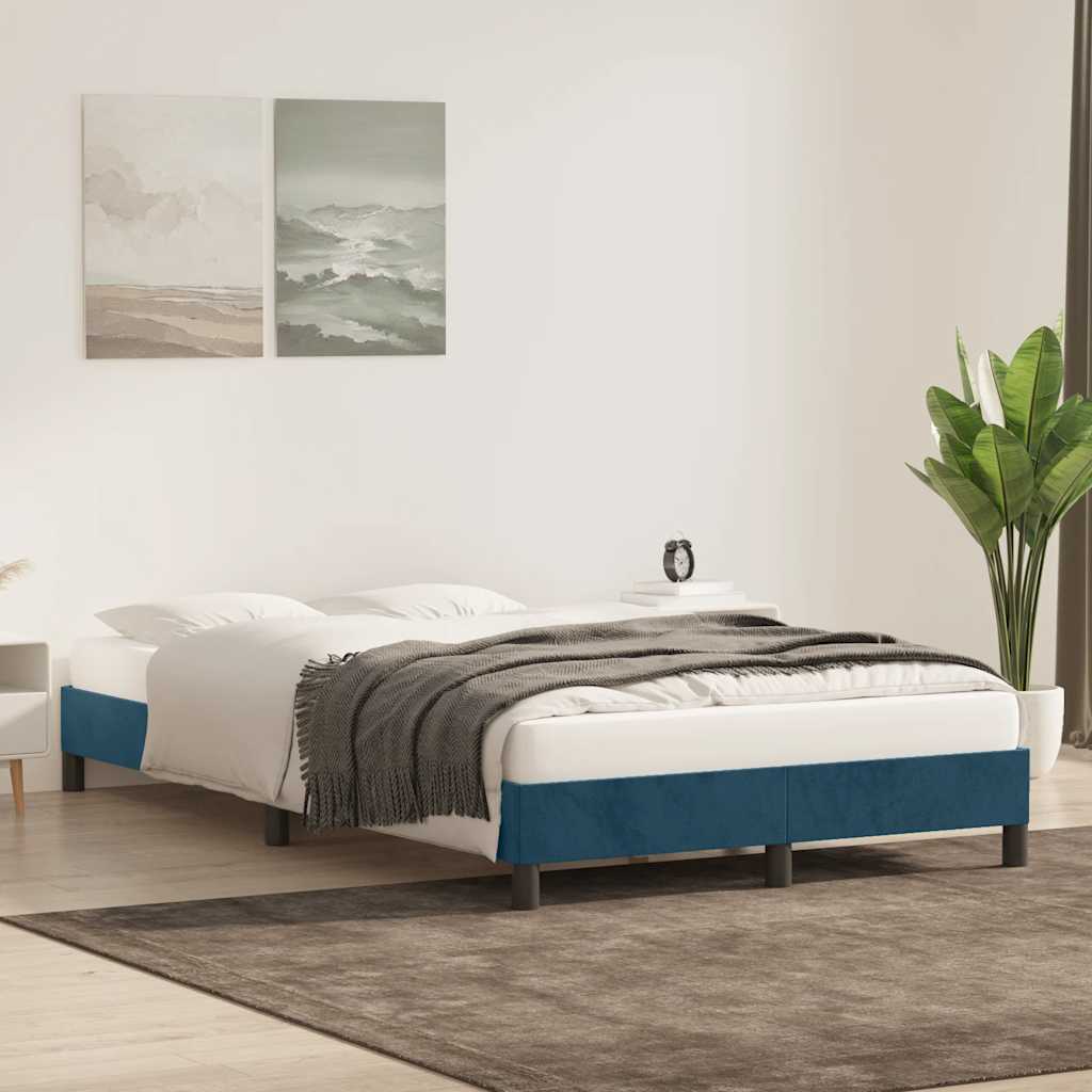 Giroletto senza Materasso Blu Scuro 120x210 cm Velluto | homemem39