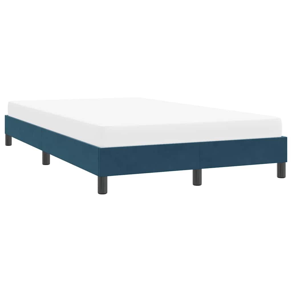 Giroletto senza Materasso Blu Scuro 120x210 cm Velluto
