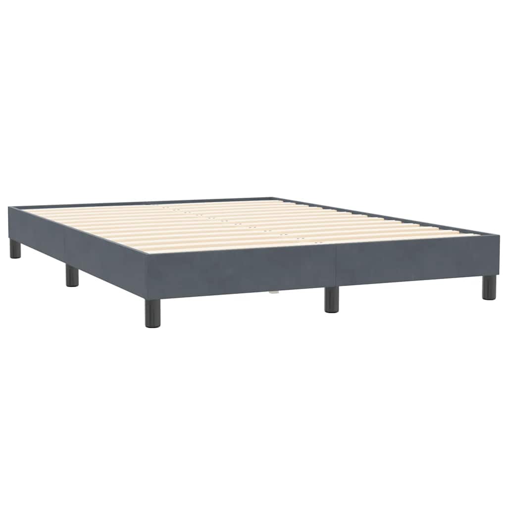 Giroletto senza Materasso Grigio Scuro 140x210 cm Velluto | homemem39