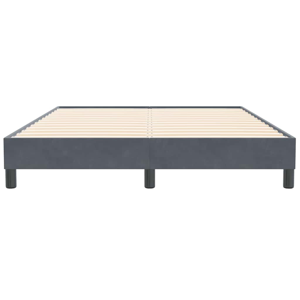 Giroletto senza Materasso Grigio Scuro 140x210 cm Velluto | homemem39