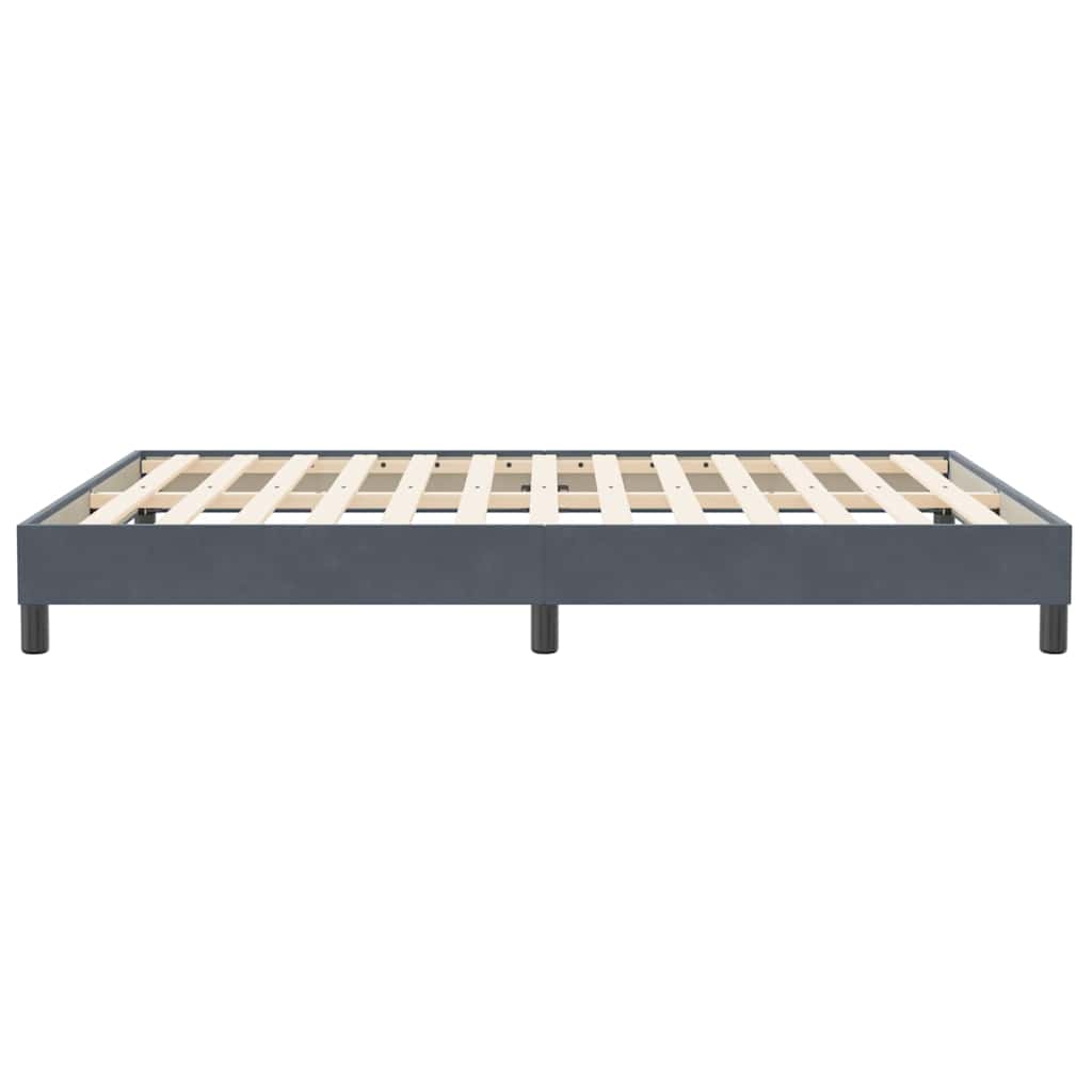 Giroletto senza Materasso Grigio Scuro 140x210 cm Velluto | homemem39
