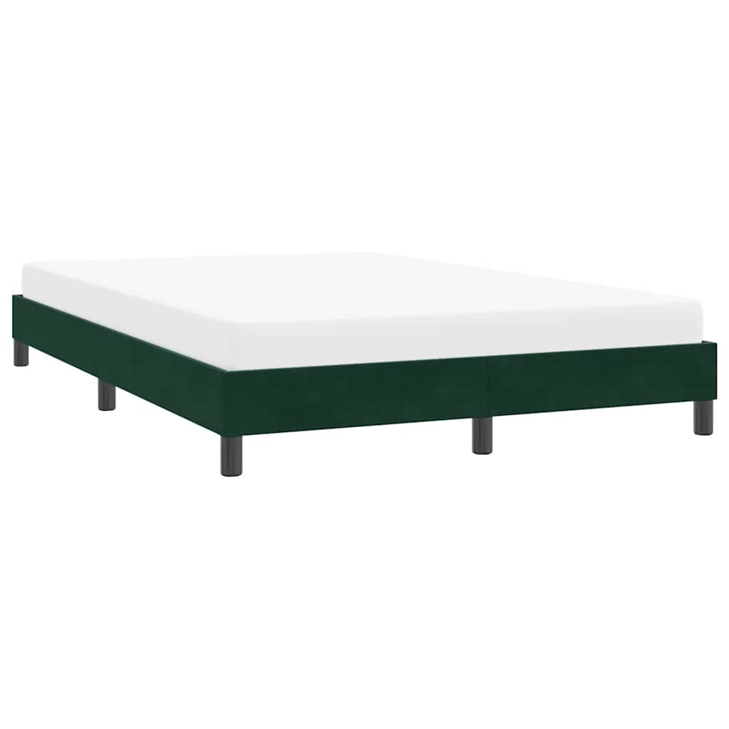 Giroletto senza Materasso Verde Scuro 140x210 cm in Velluto