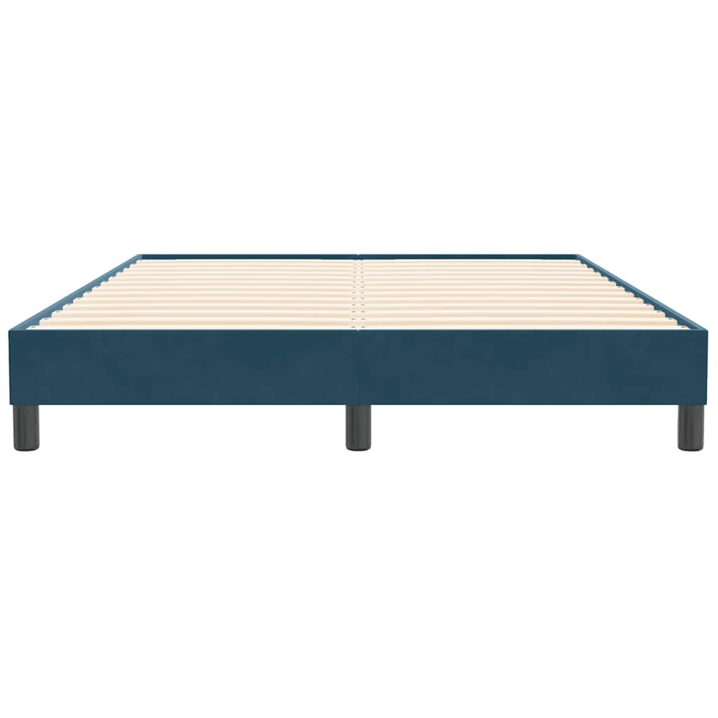Giroletto senza Materasso Blu Scuro 140x210 cm in Velluto | homemem39