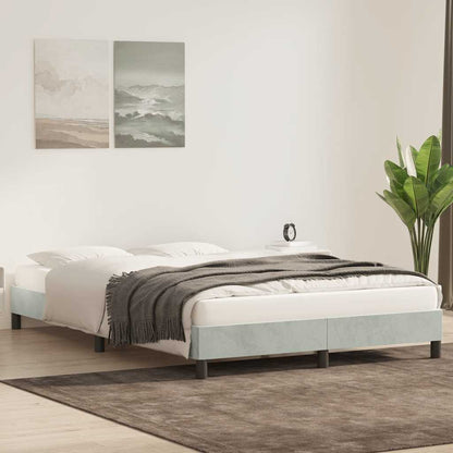 Giroletto senza Materasso Grigio Chiaro 160x210 cm Velluto | homemem39