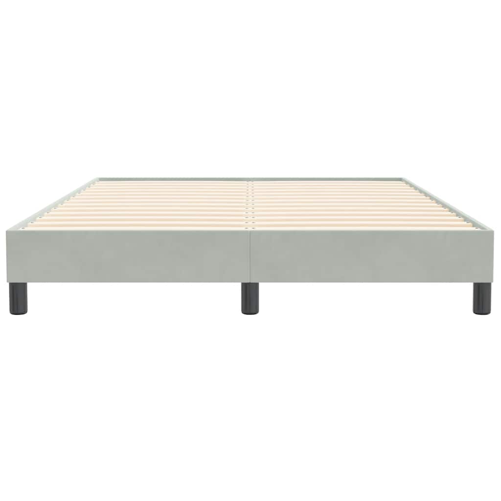 Giroletto senza Materasso Grigio Chiaro 160x210 cm Velluto | homemem39