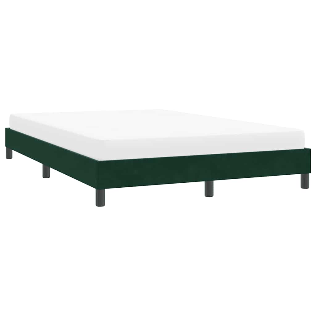 Giroletto senza Materasso Verde Scuro 160x210 cm in Velluto