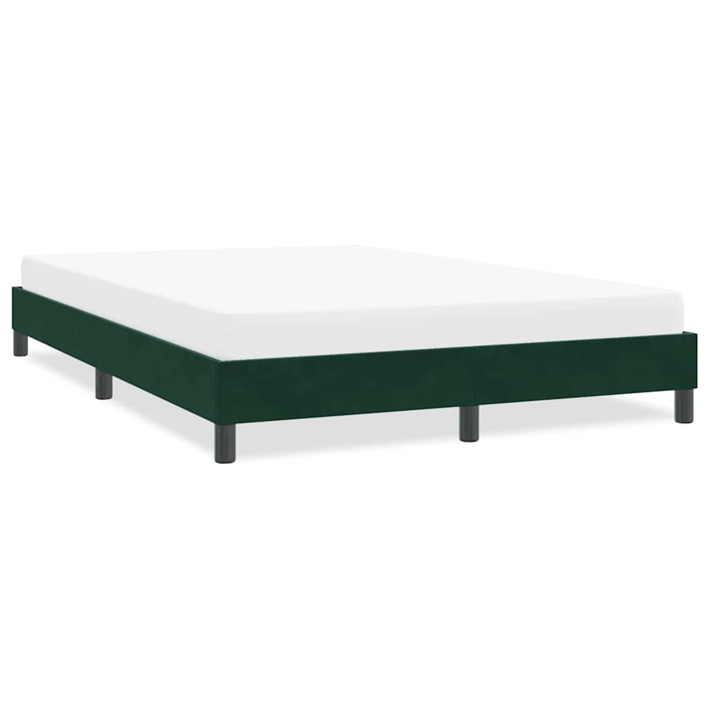Giroletto senza Materasso Verde Scuro 160x210 cm in Velluto | homemem39