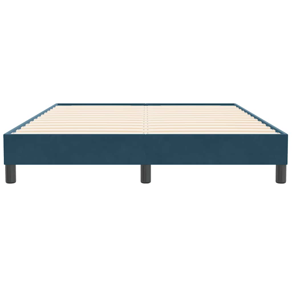 Giroletto senza Materasso Blu Scuro 160x210 cm in Velluto | homemem39