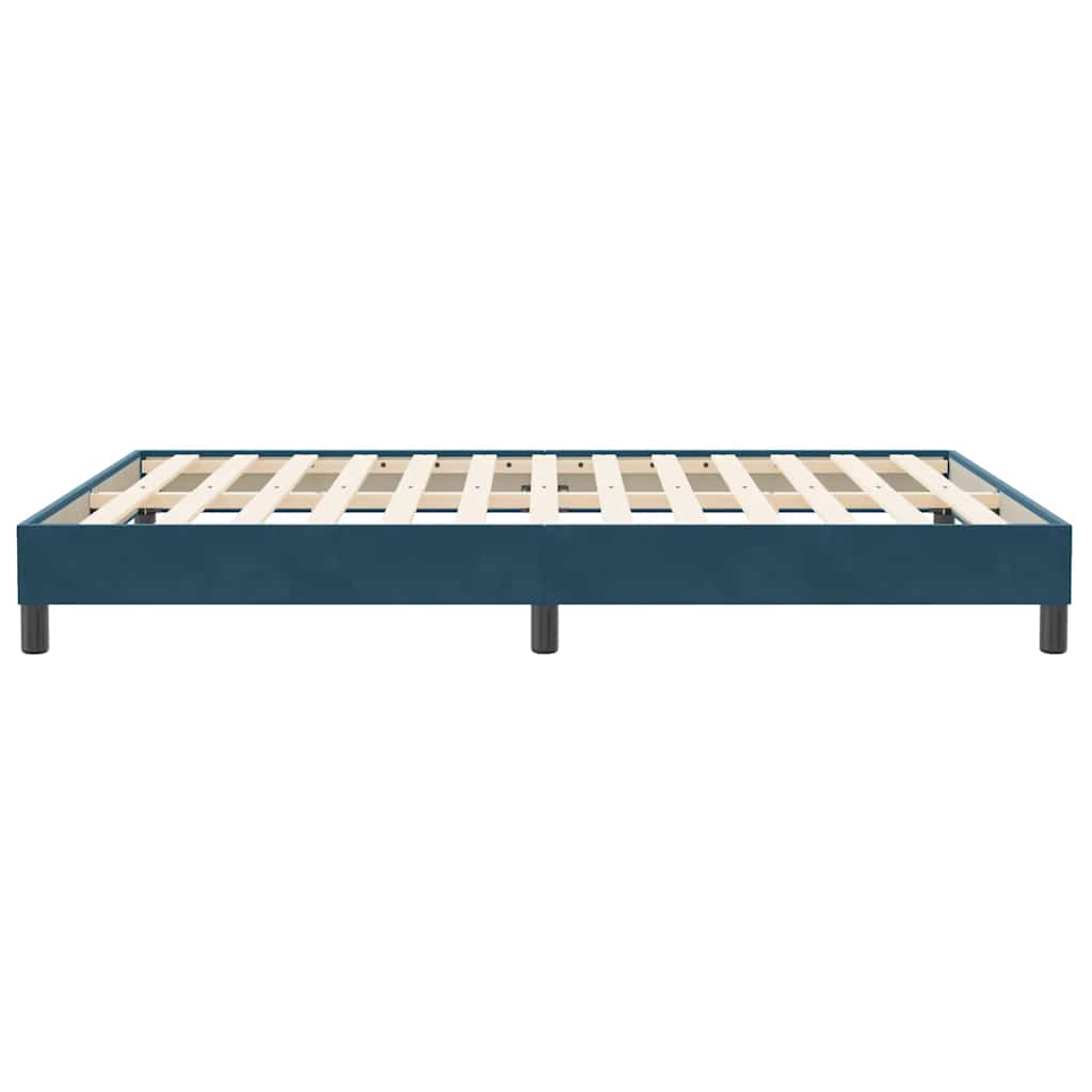 Giroletto senza Materasso Blu Scuro 160x210 cm in Velluto | homemem39