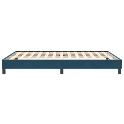 Giroletto senza Materasso Blu Scuro 160x210 cm in Velluto | homemem39