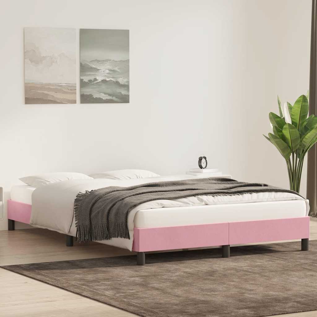 Giroletto senza Materasso Rosa 160x210 cm Velluto | homemem39