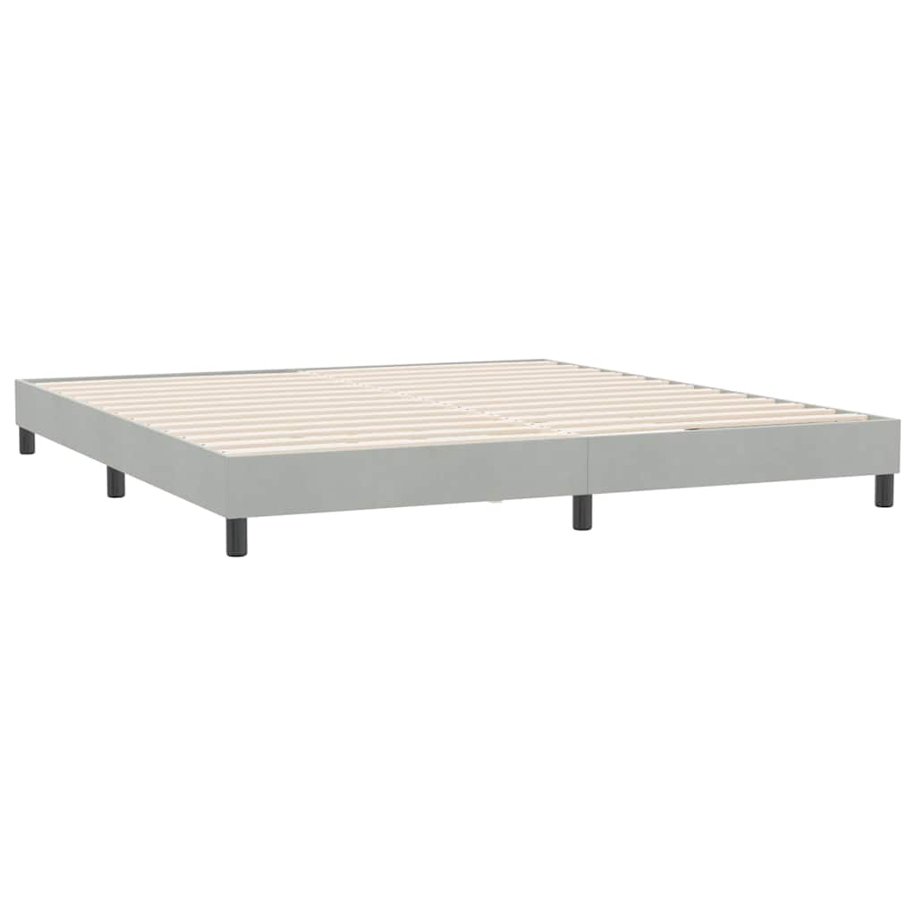 Giroletto senza Materasso Grigio Chiaro 180x210 cm Velluto | homemem39