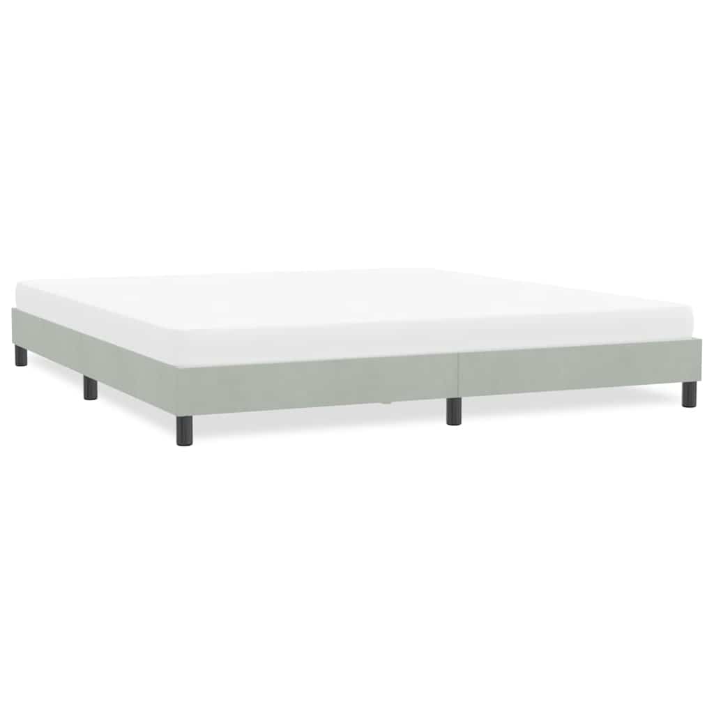 Giroletto senza Materasso Grigio Chiaro 180x210 cm Velluto | homemem39