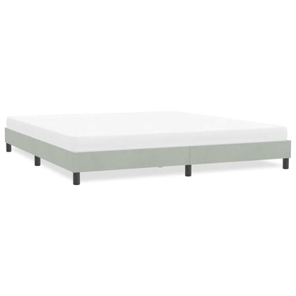Giroletto senza Materasso Grigio Chiaro 180x210 cm Velluto | homemem39