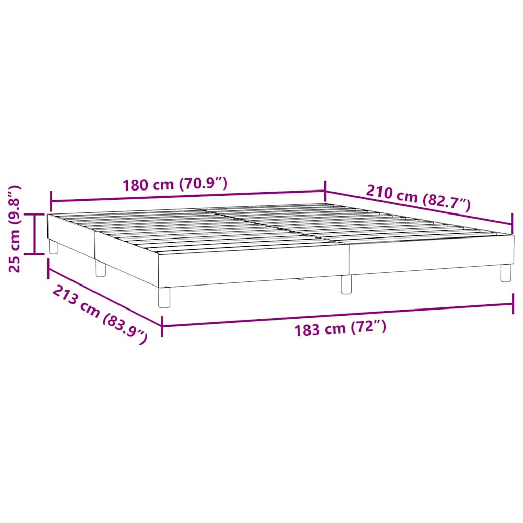 Giroletto senza Materasso Grigio Scuro 180x210 cm Velluto | homemem39