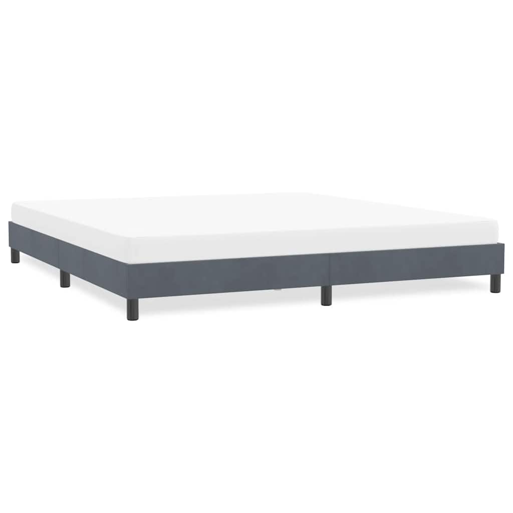 Giroletto senza Materasso Grigio Scuro 180x210 cm Velluto | homemem39