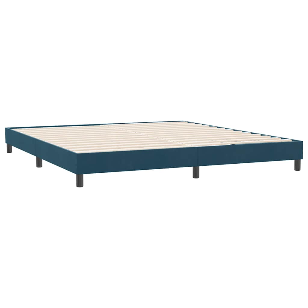 Giroletto senza Materasso Blu Scuro 180x210 cm in Velluto | homemem39