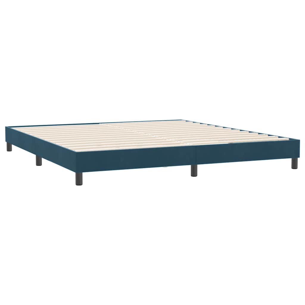 Giroletto senza Materasso Blu Scuro 180x210 cm in Velluto | homemem39