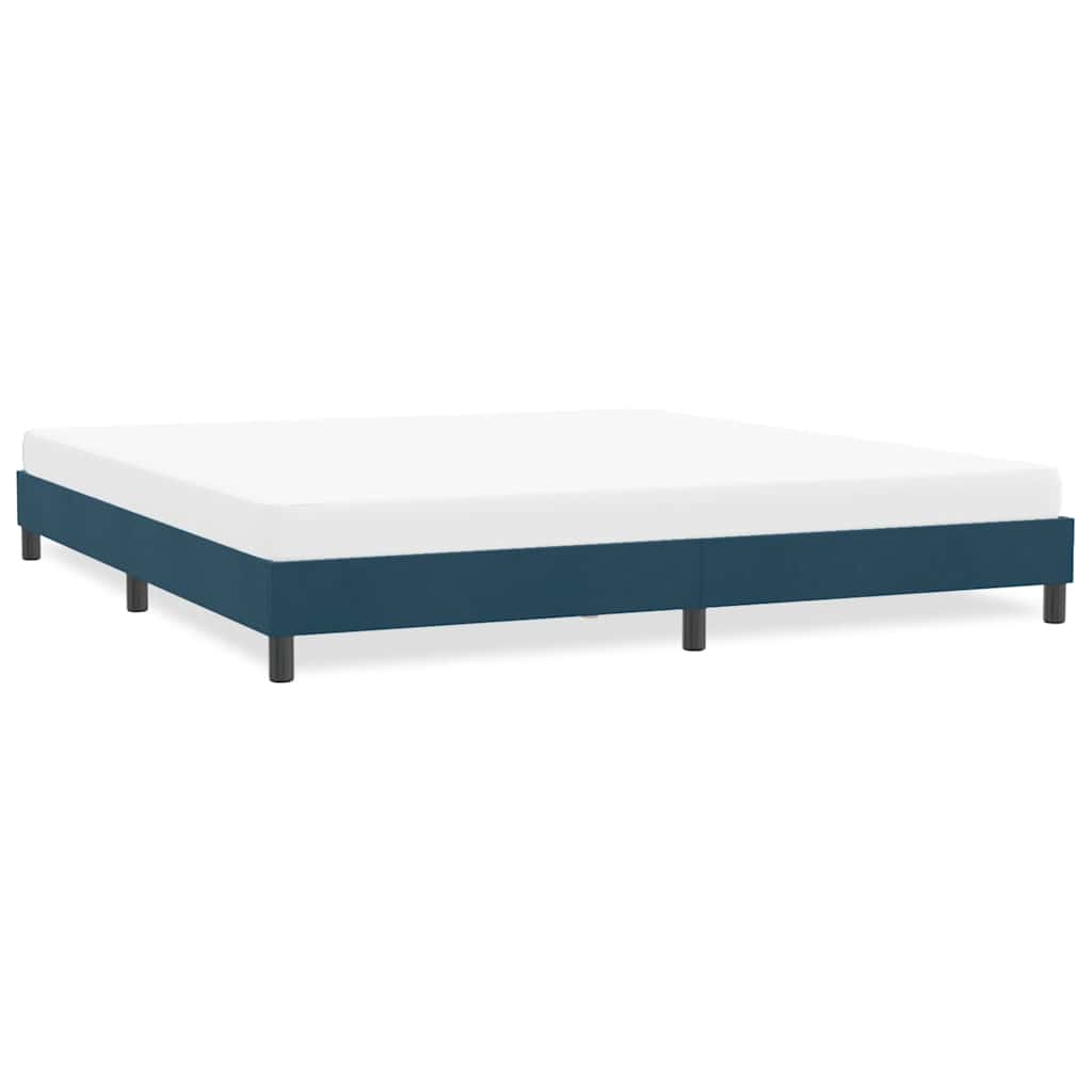 Giroletto senza Materasso Blu Scuro 180x210 cm in Velluto | homemem39