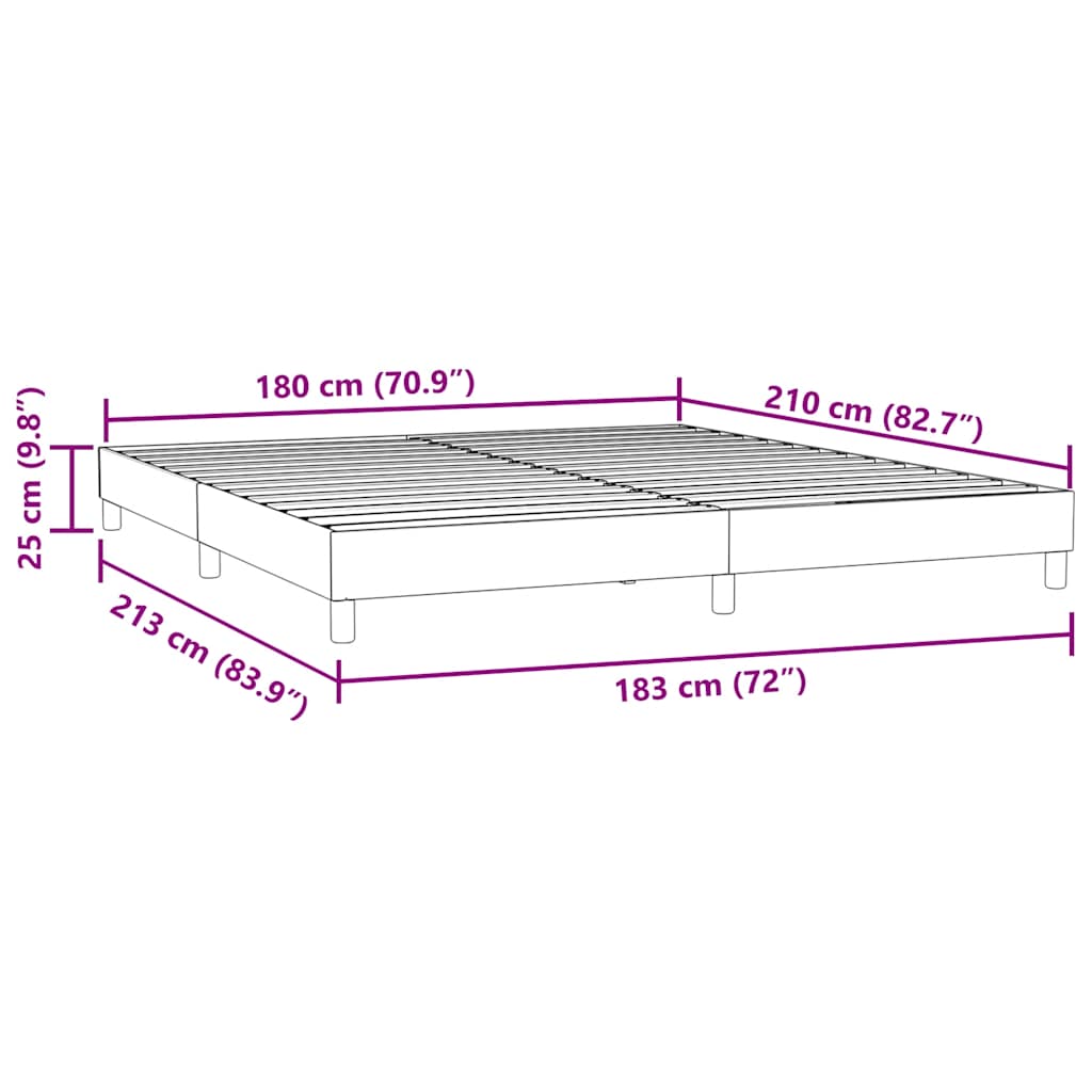Giroletto senza Materasso Rosa 180x210 cm Velluto | homemem39