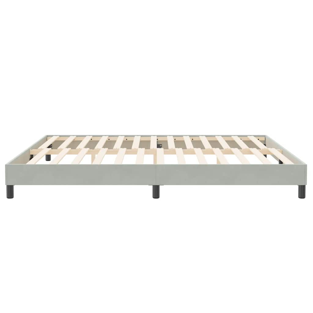 Giroletto senza Materasso Grigio Chiaro 200x210 cm Velluto | homemem39