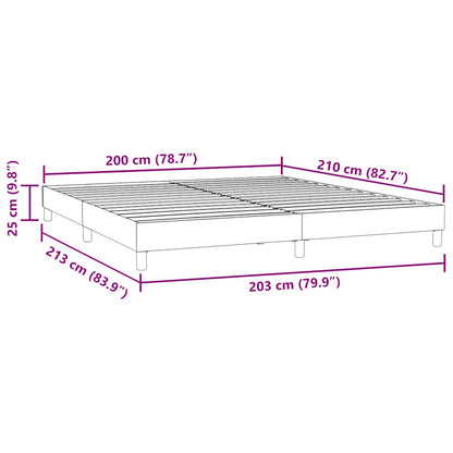 Giroletto senza Materasso Grigio Chiaro 200x210 cm Velluto | homemem39