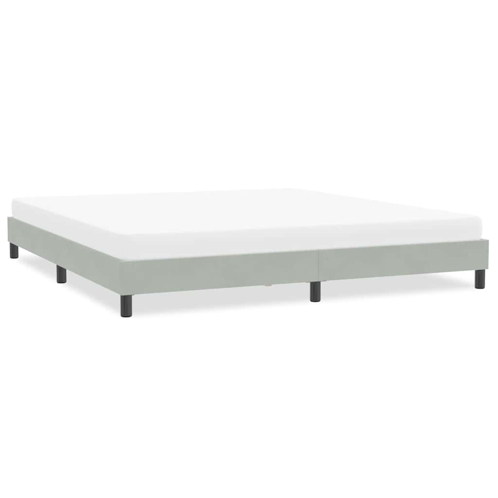 Giroletto senza Materasso Grigio Chiaro 200x210 cm Velluto | homemem39