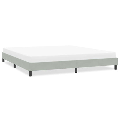 Giroletto senza Materasso Grigio Chiaro 200x210 cm Velluto | homemem39