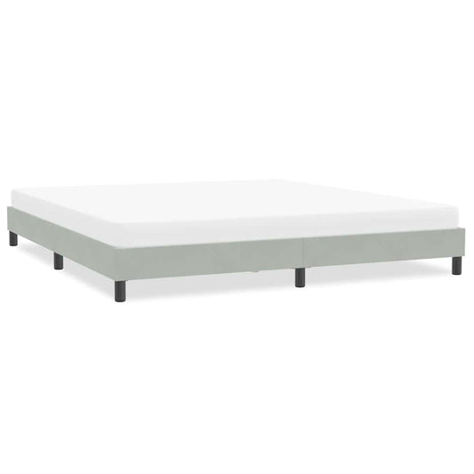 Giroletto senza Materasso Grigio Chiaro 200x210 cm Velluto | homemem39