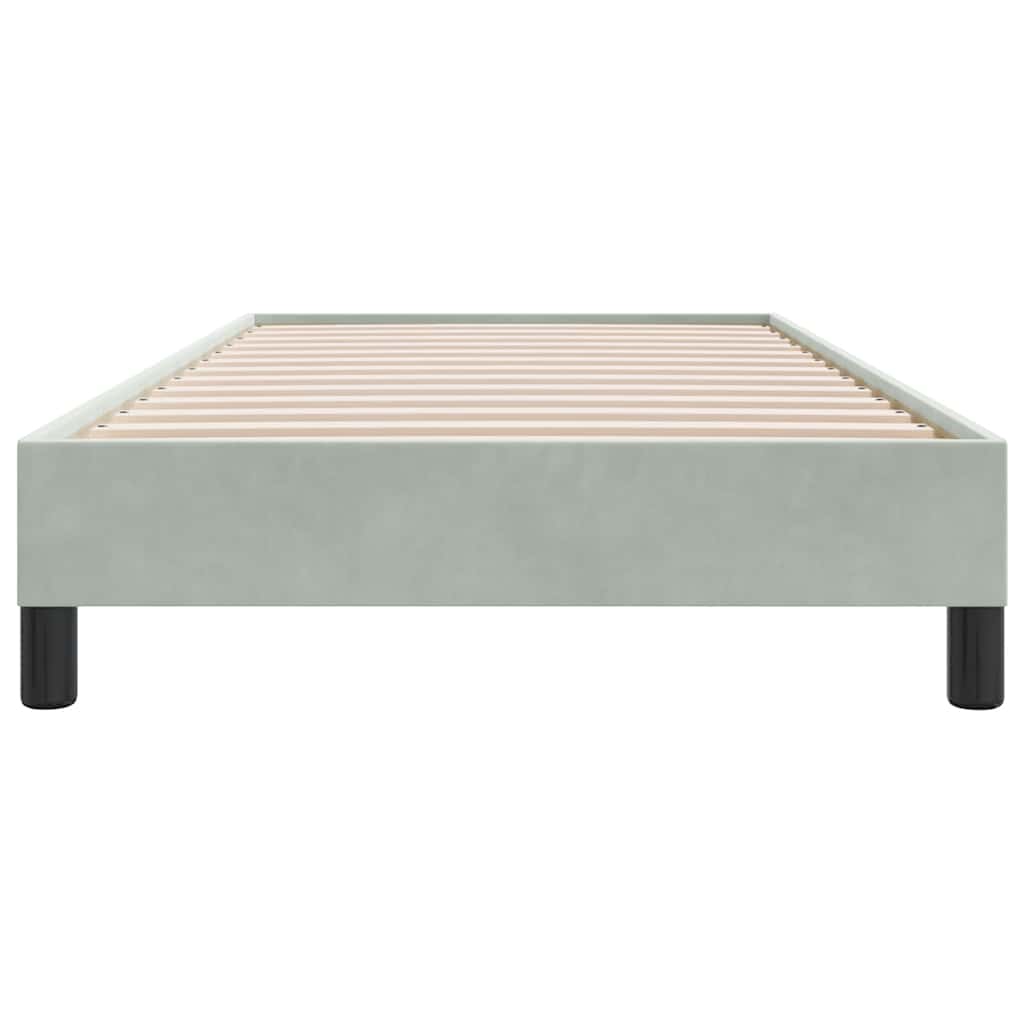 Giroletto senza Materasso Grigio Chiaro 80x220 cm Velluto | homemem39
