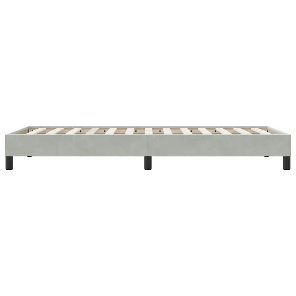Giroletto senza Materasso Grigio Chiaro 80x220 cm Velluto | homemem39