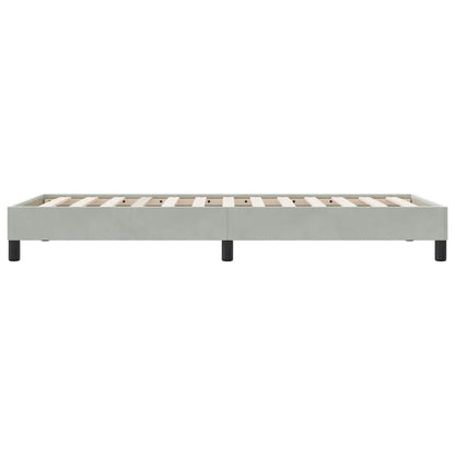 Giroletto senza Materasso Grigio Chiaro 80x220 cm Velluto | homemem39