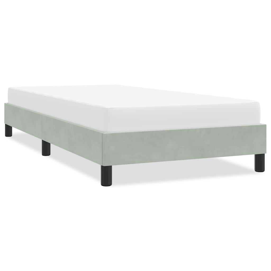 Giroletto senza Materasso Grigio Chiaro 80x220 cm Velluto | homemem39