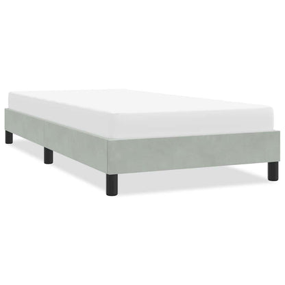 Giroletto senza Materasso Grigio Chiaro 80x220 cm Velluto | homemem39